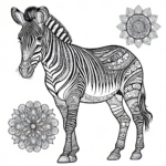 Mandala Zebra coloring page