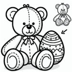 Easter Teddy Bear coloring page