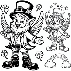 Math Leprechaun coloring page