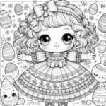 Easter Doll coloring page