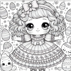 Easter Doll coloring page