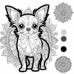 Mandala Dog coloring page