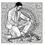 Mandala Paleontologist coloring page