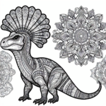 Mandala Lambeosaurus coloring page