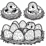 Cartoon Dinosaur Eggs coloring page