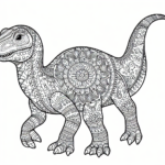 Mandala Giganotosaurus coloring page