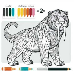 Math Smilodon coloring page