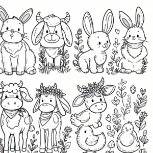 Easter Pig coloring page