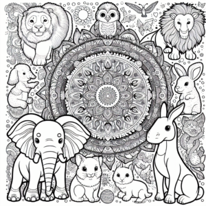 Mandala Animals coloring page