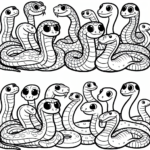 snakes coloring page