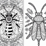 Mandala Bee coloring page