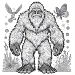 Mandala Yeti coloring page