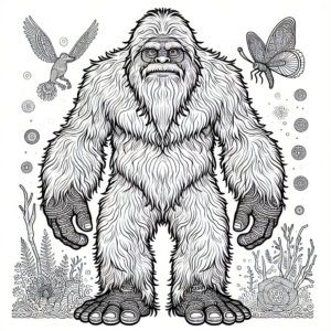 Mandala Yeti coloring page