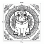 Mandala Dog coloring page