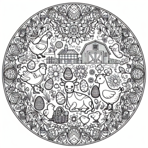 Mandala Cow coloring page