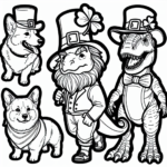 St Patrick’s Day Dog coloring page