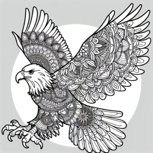 Mandala Eagle coloring page