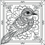 Mandala Birds coloring page