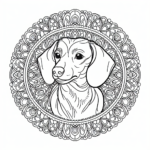 Mandala Dog coloring page