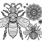 Mandala Bee coloring page