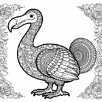 Mandala Dodo Bird coloring page