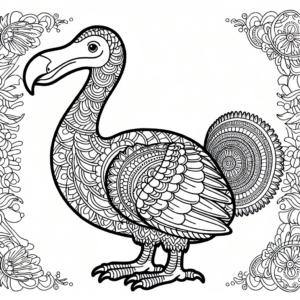 Mandala Dodo Bird coloring page