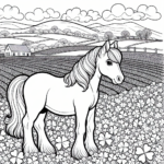 St Patrick’s Day Horse coloring page