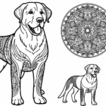 Mandala Dog coloring page