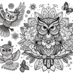 Mandala Owl coloring page