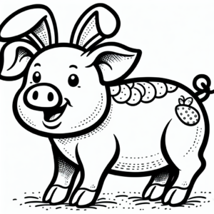 Easter Pig coloring page