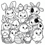 Easter Pig coloring page