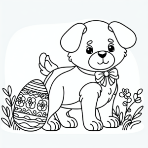 Easter Dog coloring page