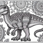 Mandala Muttaburrasaurus coloring page