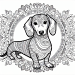 Mandala Dog coloring page