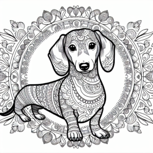 Mandala Dog coloring page