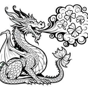 St Patrick’s Day Dragon coloring page