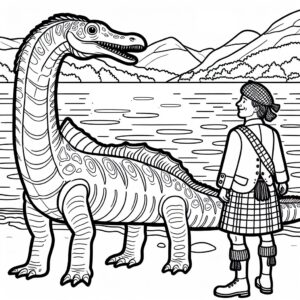 loch ness monster coloring page