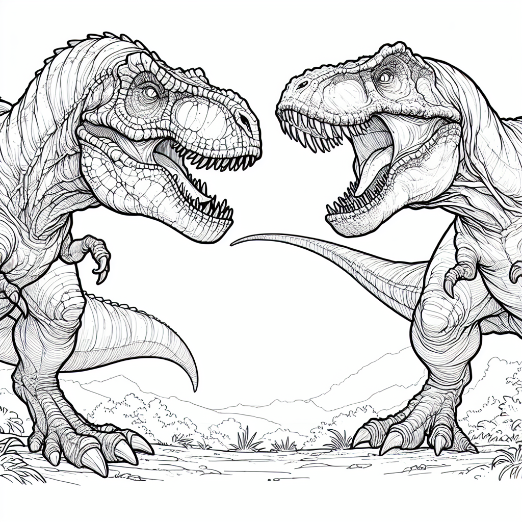 Scary Dinosaurs coloring page