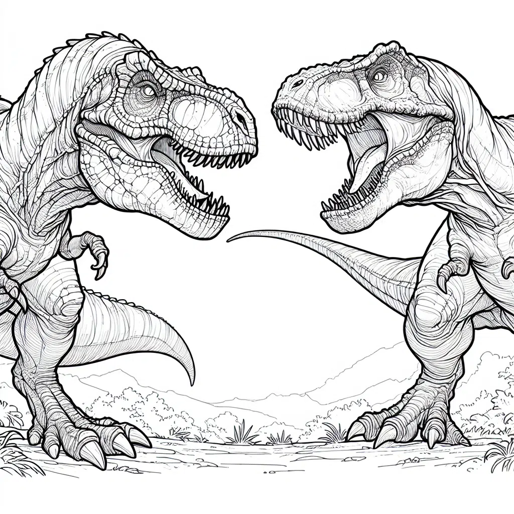 Scary Dinosaurs coloring page