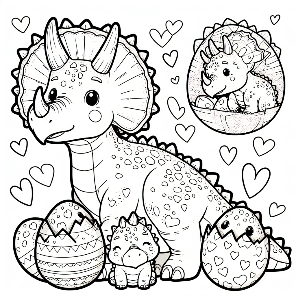 Baby Triceratops coloring page