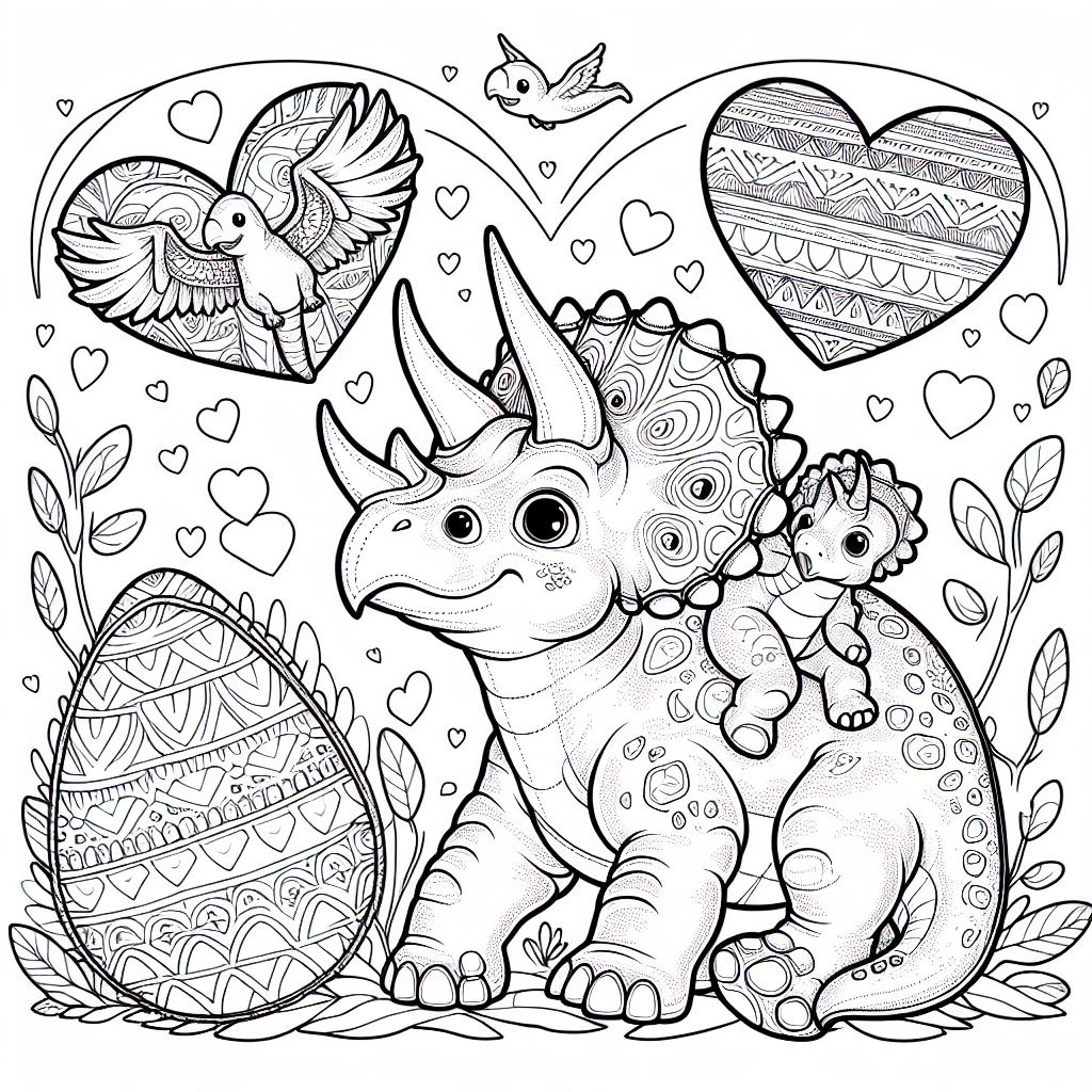 Baby Triceratops coloring page