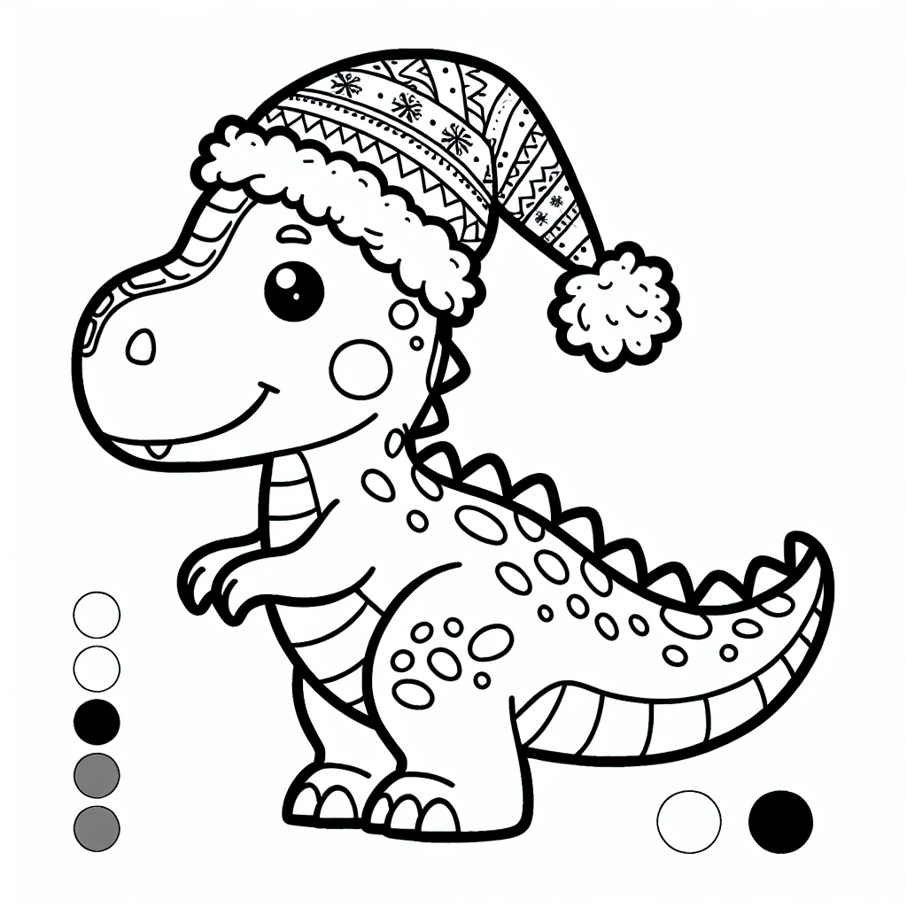 Christmas Giganotosaurus coloring page