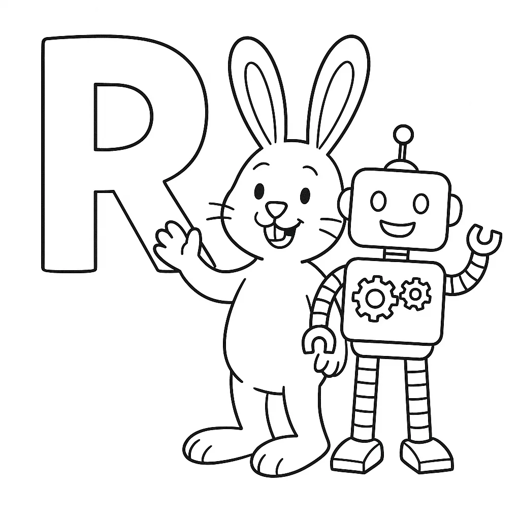 Alphabet Characters coloring page